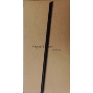 PaperStraw zwart 250 stuks 20 cm
