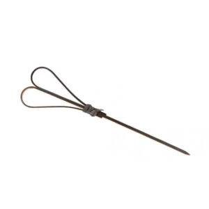 Bamboe cocktailprikkers zwart hart 12 cm - 100 stuks
