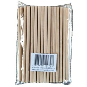 Perfecte Bamboe Rietjes 8x200mm - 50 stuks