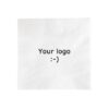 Logo bedrukte cocktailservetten Wit 2-laags - 36x100x10 stuks